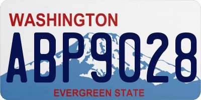WA license plate ABP9028