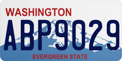 WA license plate ABP9029