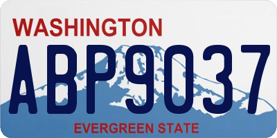 WA license plate ABP9037