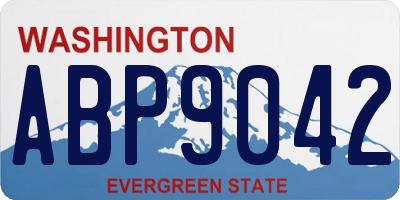 WA license plate ABP9042