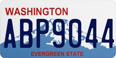 WA license plate ABP9044