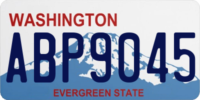 WA license plate ABP9045