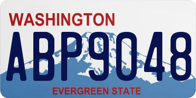 WA license plate ABP9048