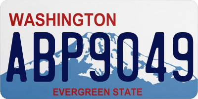 WA license plate ABP9049