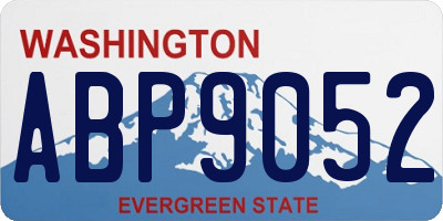 WA license plate ABP9052