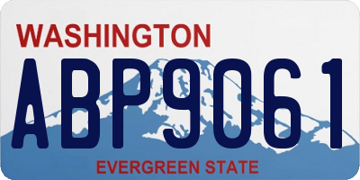 WA license plate ABP9061