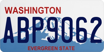 WA license plate ABP9062