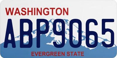 WA license plate ABP9065