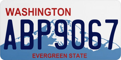 WA license plate ABP9067