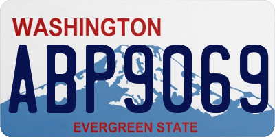 WA license plate ABP9069