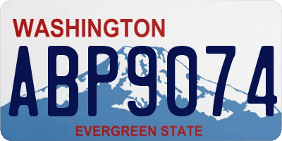 WA license plate ABP9074
