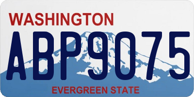 WA license plate ABP9075