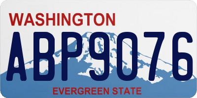 WA license plate ABP9076