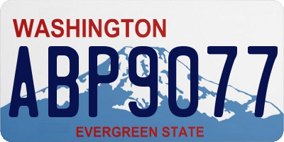 WA license plate ABP9077