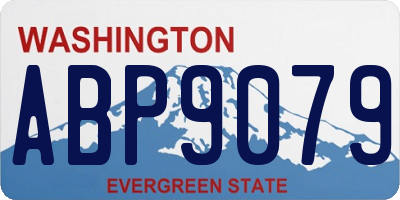 WA license plate ABP9079
