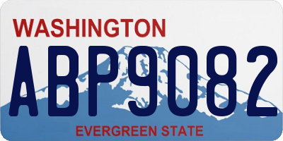 WA license plate ABP9082