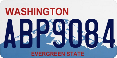 WA license plate ABP9084