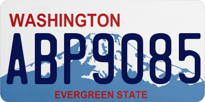 WA license plate ABP9085