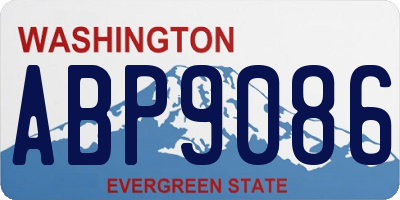 WA license plate ABP9086