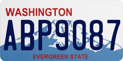 WA license plate ABP9087