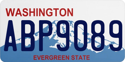 WA license plate ABP9089