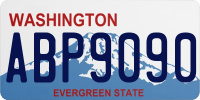 WA license plate ABP9090