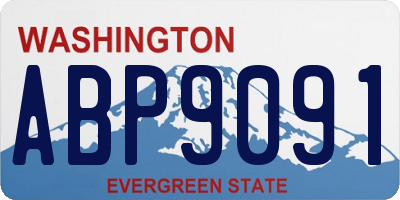 WA license plate ABP9091