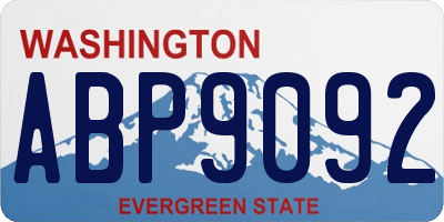 WA license plate ABP9092