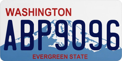 WA license plate ABP9096