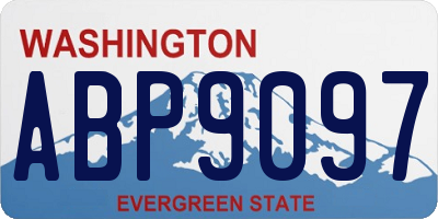 WA license plate ABP9097