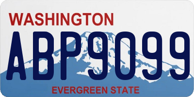 WA license plate ABP9099
