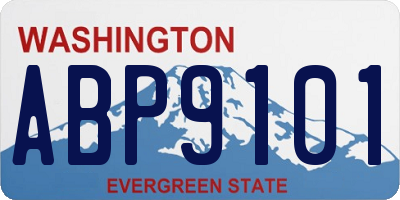 WA license plate ABP9101