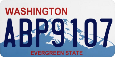 WA license plate ABP9107