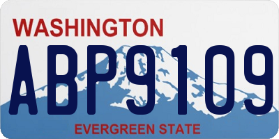 WA license plate ABP9109