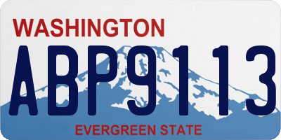 WA license plate ABP9113