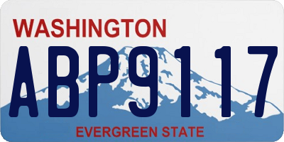 WA license plate ABP9117