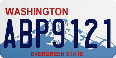 WA license plate ABP9121