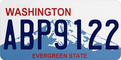 WA license plate ABP9122