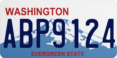 WA license plate ABP9124