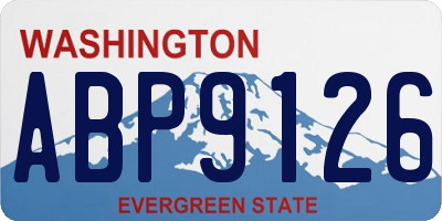 WA license plate ABP9126