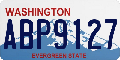 WA license plate ABP9127
