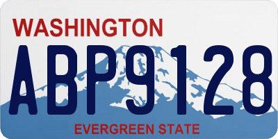 WA license plate ABP9128