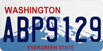 WA license plate ABP9129