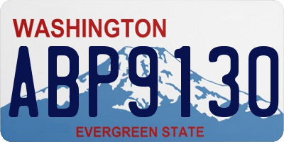WA license plate ABP9130