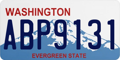 WA license plate ABP9131