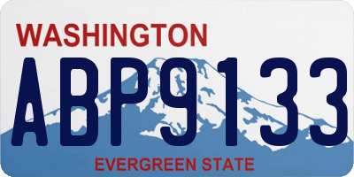WA license plate ABP9133
