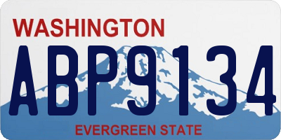 WA license plate ABP9134