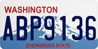 WA license plate ABP9136
