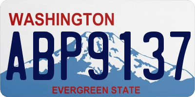 WA license plate ABP9137