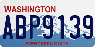 WA license plate ABP9139